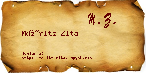 Móritz Zita névjegykártya