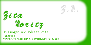 zita moritz business card